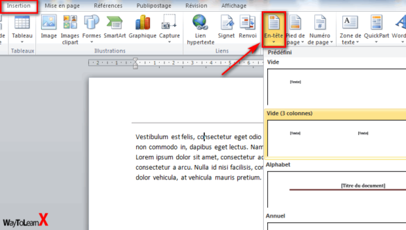 Comment enlever le pied de page sur une seule page ?