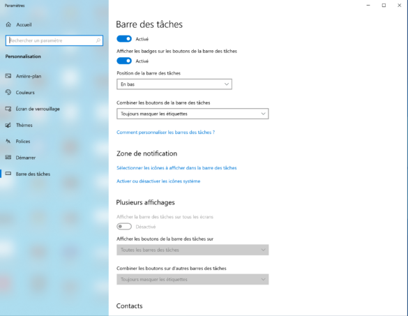 Comment enlever les notifications masqué ?