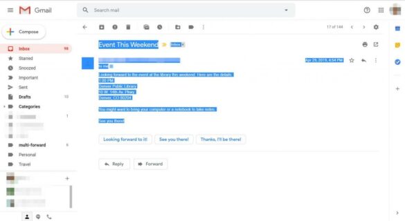 Comment enregistrer un mail type ?