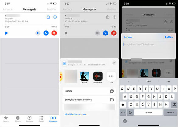 Comment enregistrer un message vocal sur iPhone ?
