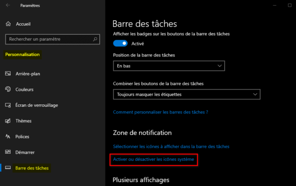 Comment faire apparaître l'icône Bluetooth ?