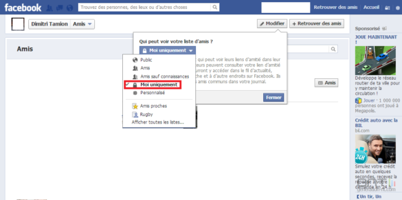 Comment faire pour cacher un ami sur Facebook ?