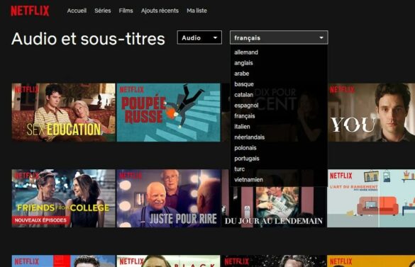 Comment faire pour changer la langue d'un film ?