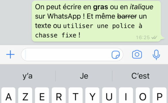 Comment faire pour écrire un message en couleur sur WhatsApp ?