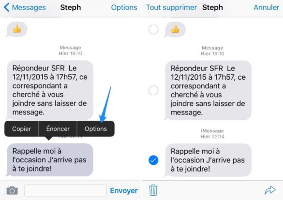 Comment faire pour envoyer un message en inconnu ?