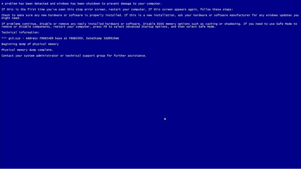 Comment faire un blue screen CMD ?