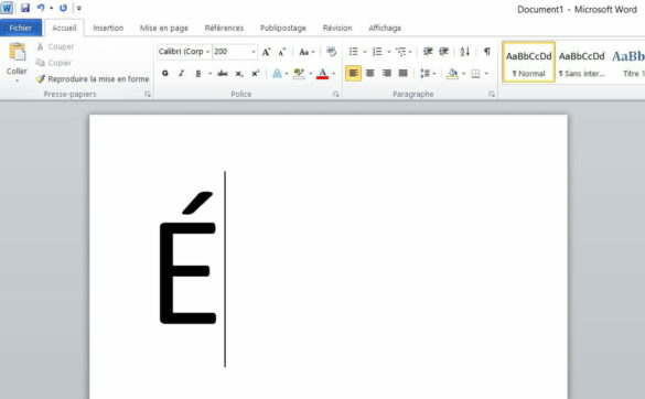 Comment faire un e accent aigu en majuscule ?