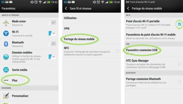 Comment faire un partage de connexion entre un Samsung et un PC ?