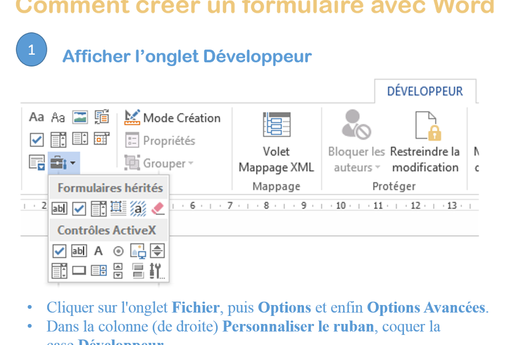 Comment faire un questionnaire avec Word ?