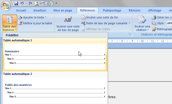 Comment faire un sommaire automatique sur Word 2016 ?