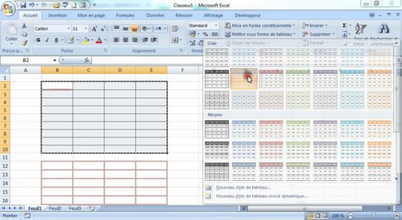 Comment faire un tableau Excel sur tablette ?
