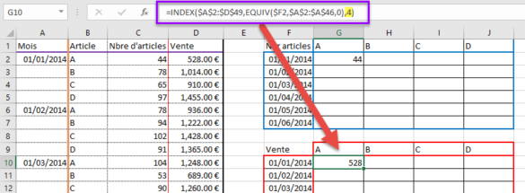Comment faire une Recherchev avec plusieurs conditions ?
