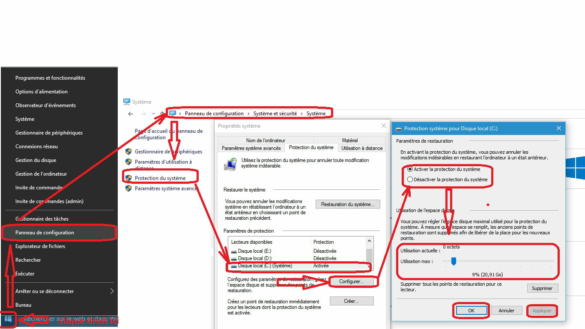Comment faire une restauration à une date antérieure avec Windows 10 ?