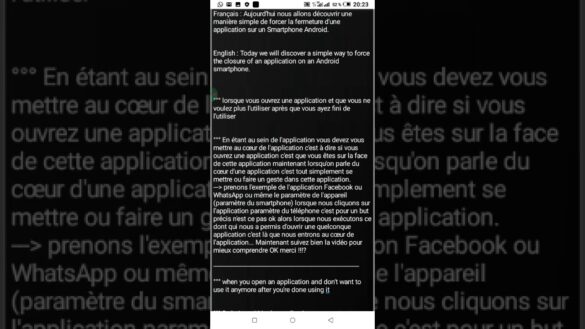 Comment forcer l'arrêt d'une application ?