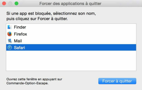 Comment forcer une application à quitter ?