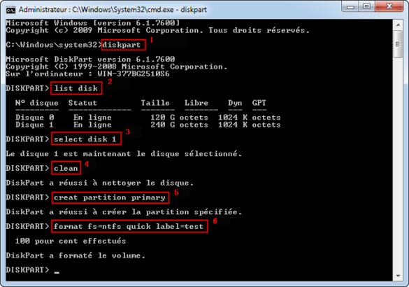 Comment formater un disque dur avec le CMD ?
