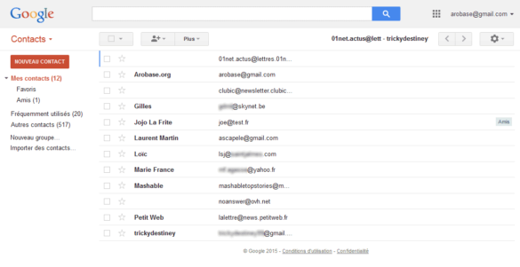 Comment importer des contacts dans Gmail ?