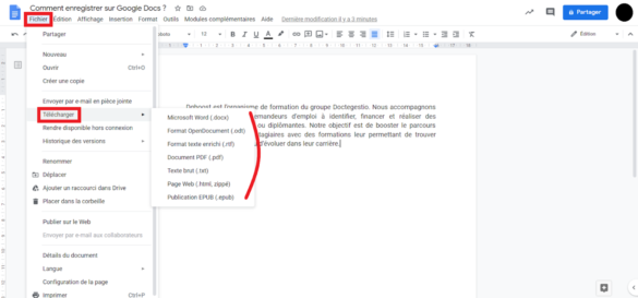 Comment importer un document dans Google Docs ?