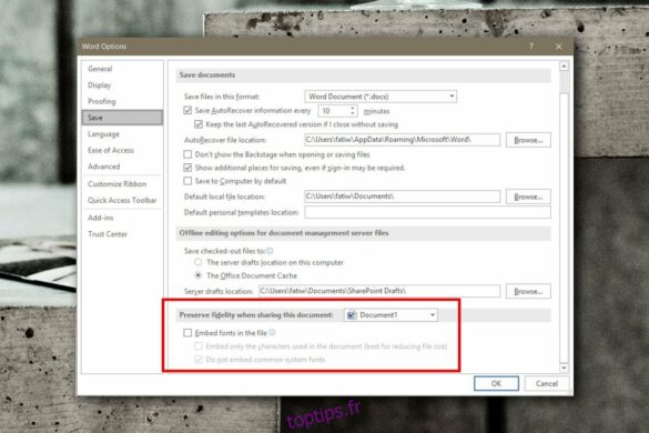 Comment incorporer une police dans Word ?