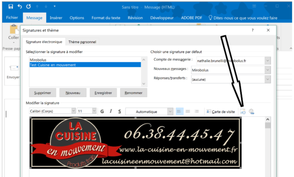 Comment insérer une signature dans un mail ?