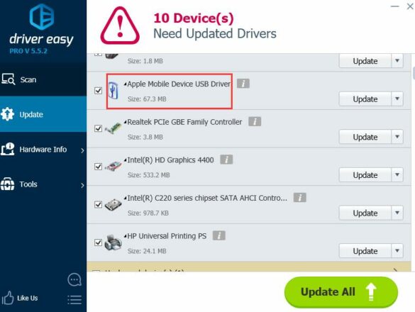 Comment installer Apple Mobile Device USB Driver ?