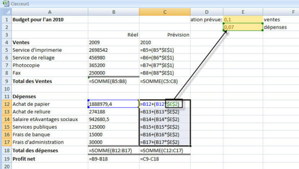 Comment mettre 2 formules dans une cellule ?