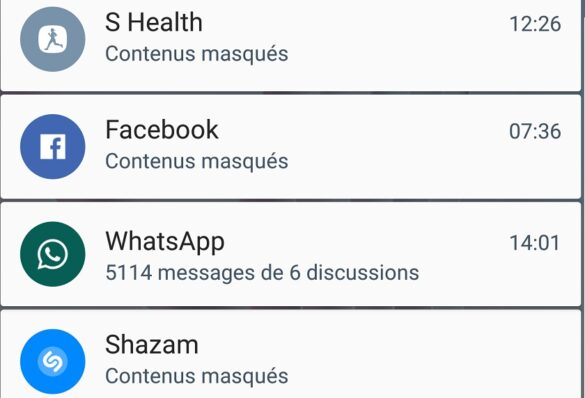 Comment mettre les notification en masquer ?