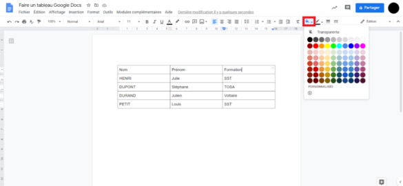 Comment modifier un tableau Google Sheet ?