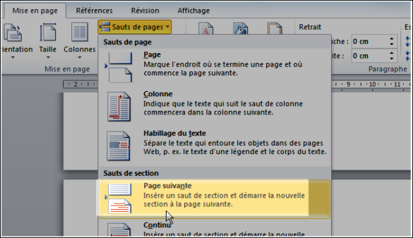 Comment numéroter les pages à partir d'une certaine page sur Word ?