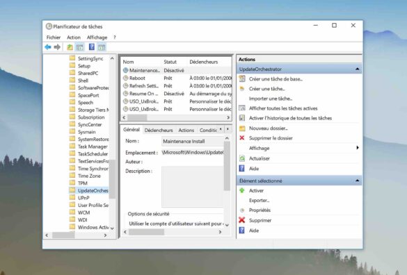 Comment ouvrir le Planificateur de tâches ?