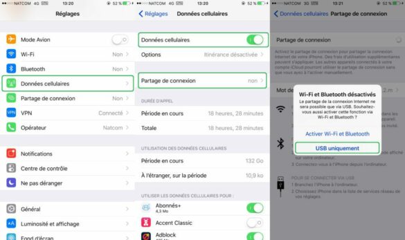 Comment partager la connexion d'un iPhone ?