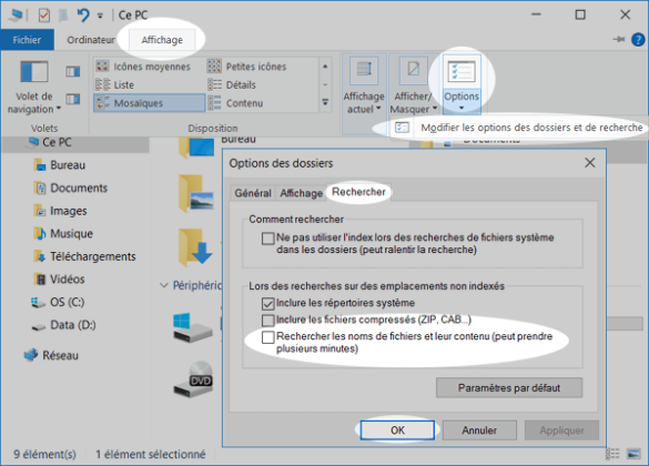 Comment rechercher dans le contenu des fichiers ?