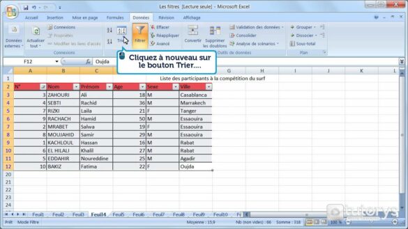 Comment rechercher des données dans un tableau Excel ?
