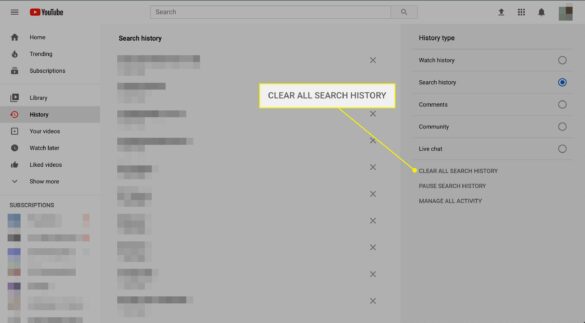 Comment récupérer l'historique de YouTube ?