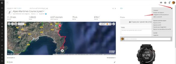 Comment recuperer une activité sur Garmin Connect ?