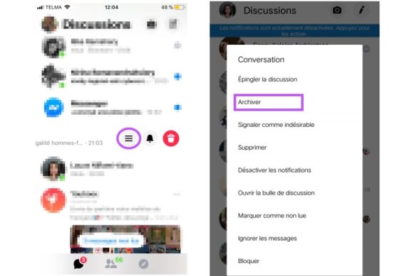 Comment récupérer une conversation ignorer sur Messenger ?