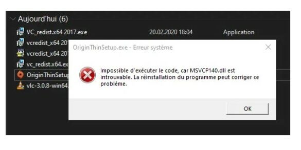 Comment régler le problème MSVCP140 DLL ?