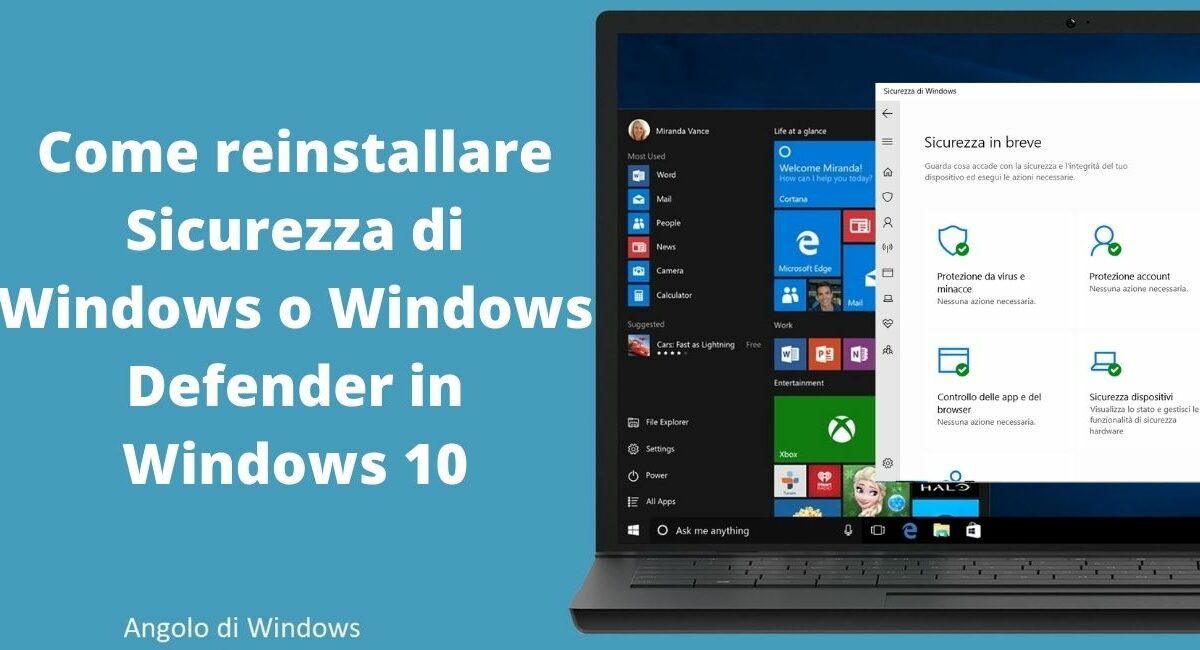 Comment réinstaller Windows Defender 10 ?