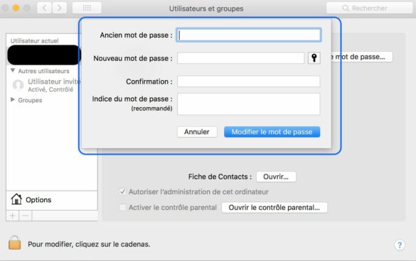 Comment retrouver le mot de passe de mon Macbook Air ?