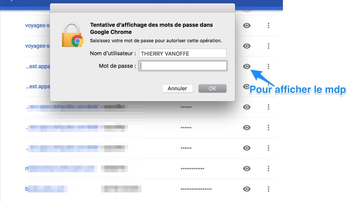 Comment retrouver les mot de passe enregistrer sur Google Chrome ?