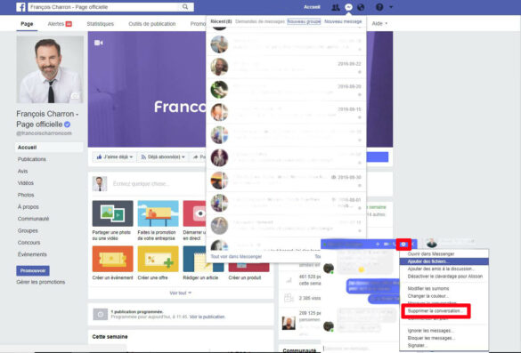 Comment retrouver l'historique d'une conversation Messenger ?