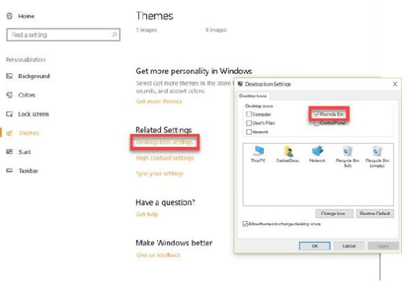 Comment retrouver une icône perdue ?