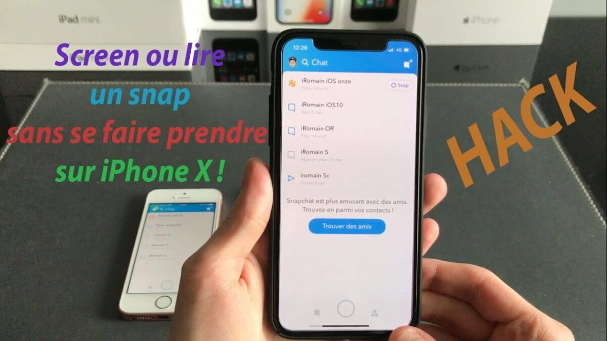 Comment screen sur SNAP sans le voir iPhone ?