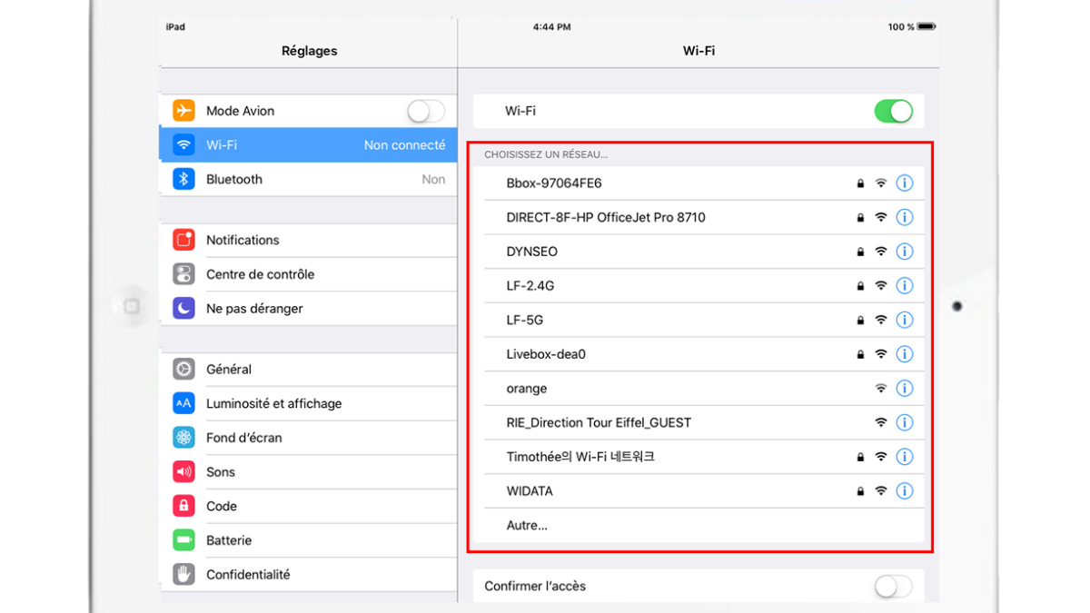 Comment se connecter à un réseau WiFi non securise ?