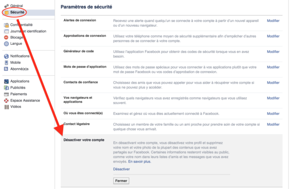 Comment se déconnecter de son compte Facebook ?