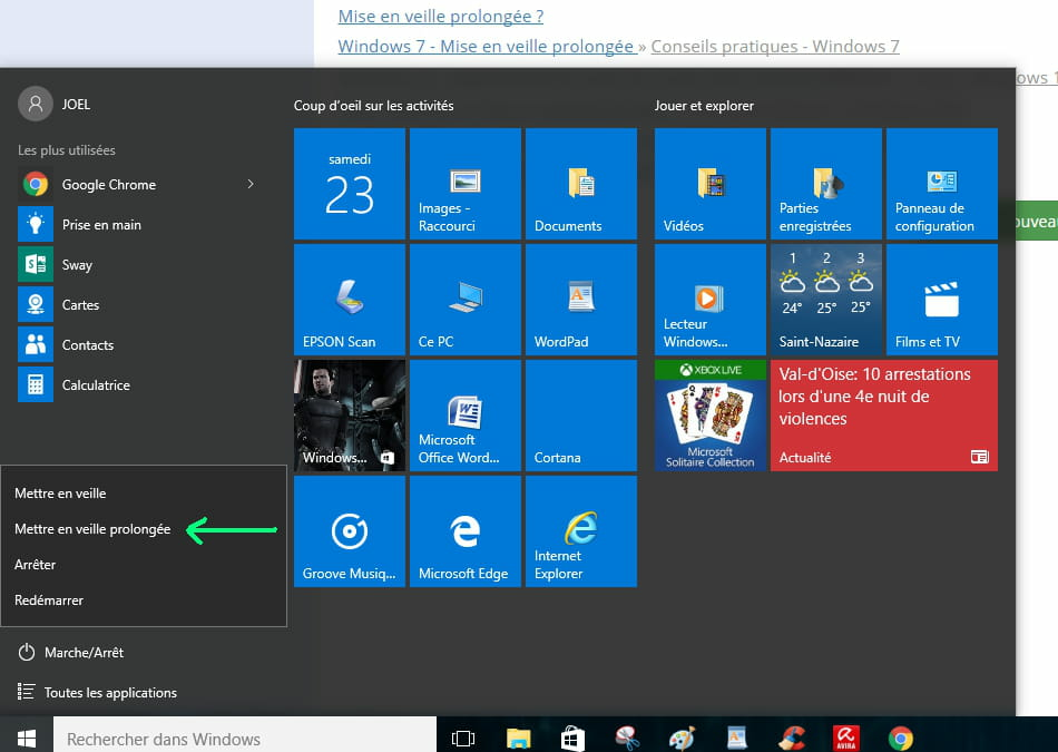 Comment sortir de la mise en veille prolongée Windows 11 ?