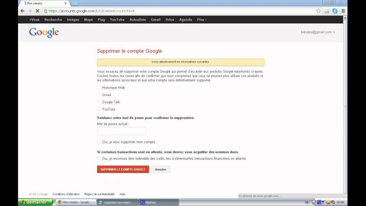 Comment supprimer définitivement son compte Google ?