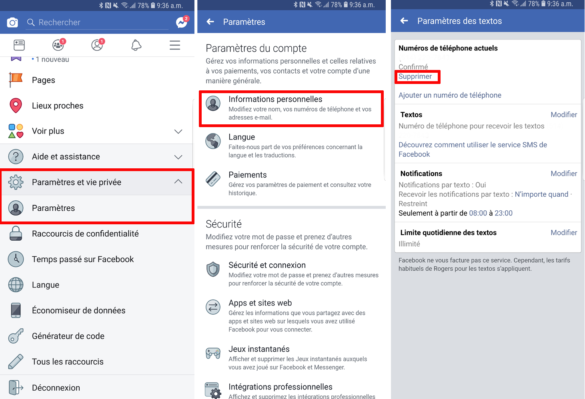 Comment supprimer mon compte Facebook de mon téléphone portable ?