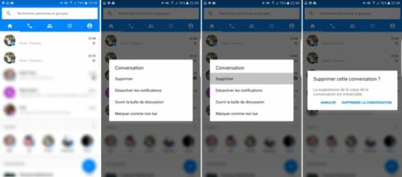 Comment supprimer toutes les conversation Messenger ?