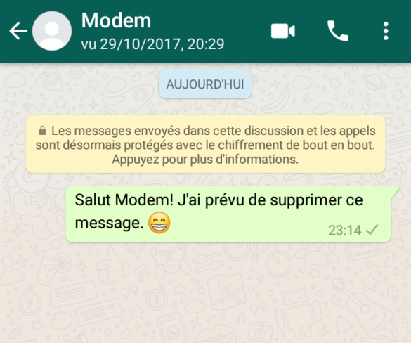 Comment supprimer un message WhatsApp non distribué ?